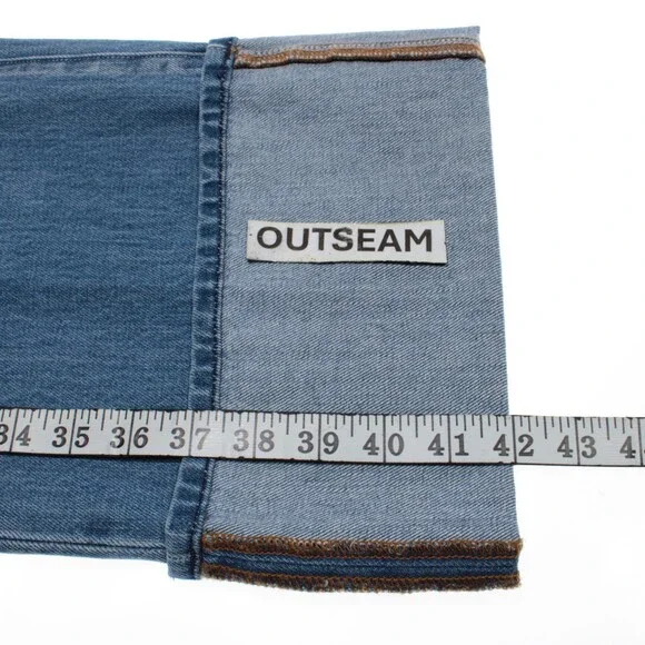 L'agence NWT Denim Jeans Sz 25 US Miley Ultra High Rise Wide Leg in Blue Cotton - Picture 7 of 13